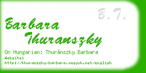 barbara thuranszky business card