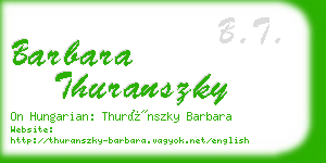 barbara thuranszky business card